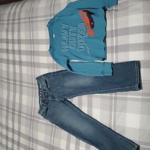 Child of mine shirt size 6 and Children's Place size 6 jeans